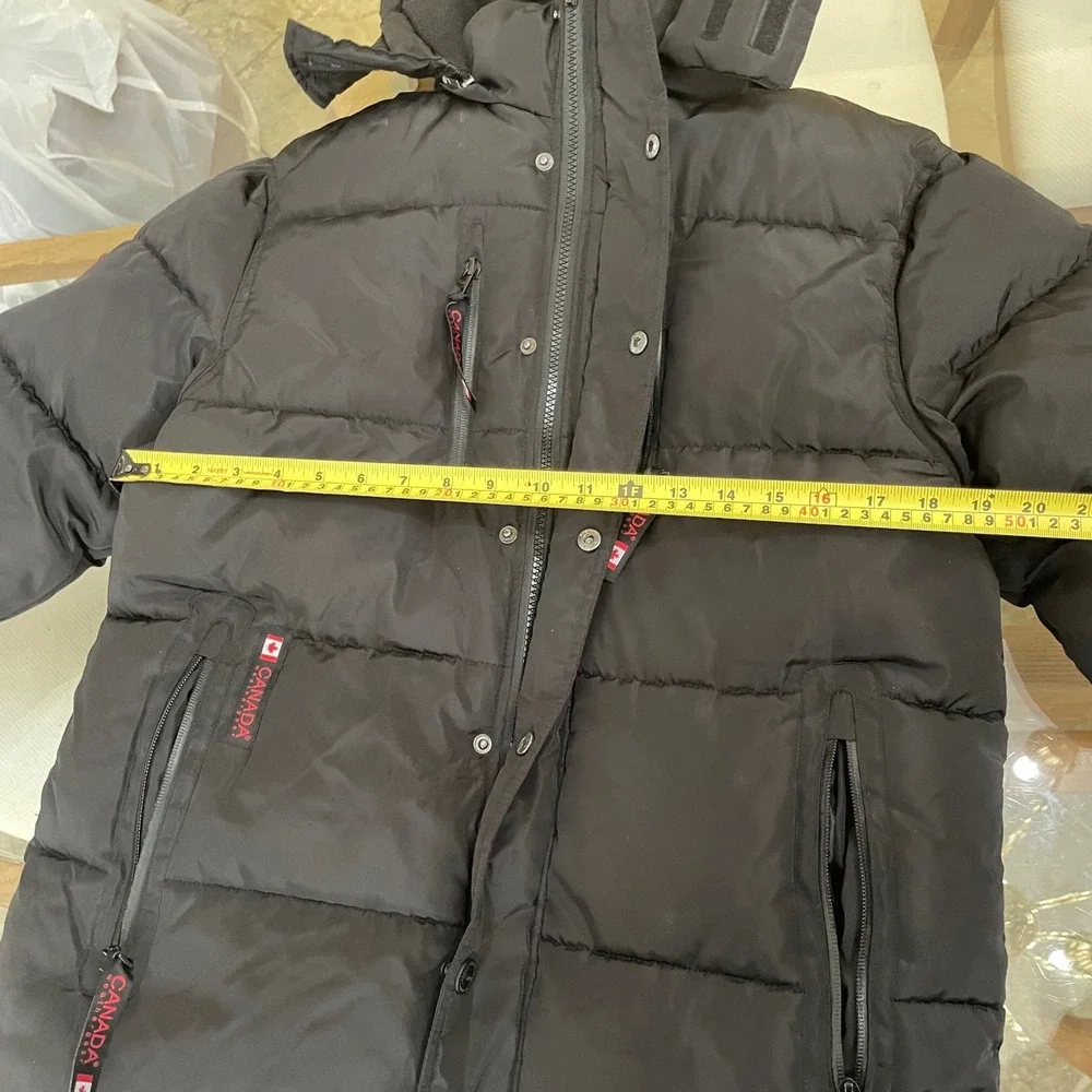 Canada Weathergear Boys Black Hooded Puffer Jacket‎ Coat Size L 14/16